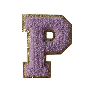 <span class=keywords><strong>Lettere</strong></span> Adesive in Tessuto Chenille Viola, Patch Ricamate con Paillettes, <span class=keywords><strong>Lettere</strong></span> Universitarie, Fornitura Diretta dalla Fabbrica - Product Image 5