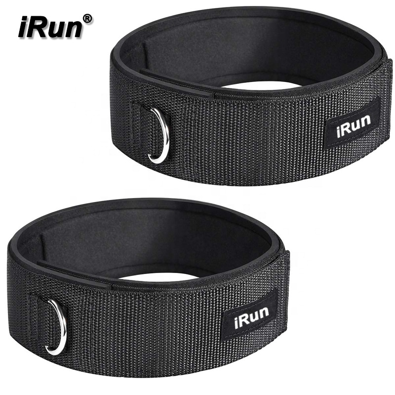 IRun мягкие D-образные ремни на бедра, ремни на лодыжку, манжеты для ног для тренажерного зала, для мужчин и женщин
