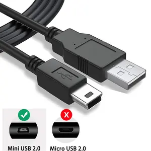 迷你USB2.0电缆V3 5Pin迷你USB转USB快速数据充电器电缆MP3 MP4播放器车载DVR全球定位系统数码相机硬盘智能