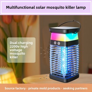 Lámpara Solar Antimosquitos para Exteriores, Modelo ZS-071, 110V, Fotocatalítica con Descarga Eléctrica, para Restaurantes y Patios - Product Image 5