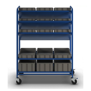 ट्रोली गोदाम यूरो कंटेनर शेल्फ ट्रक 5-स्तर की झुकाव वाली शेल्फ ट्रॉली - Product Image 2