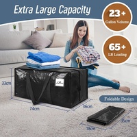 Sacs de rangement durables, boîtes de déménagement, sacs de déménagement extra larges, résistants, avec fermetures éclair et poignées de transport pour le stockage