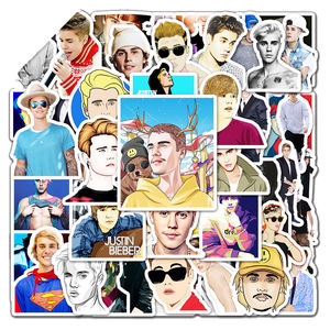 51 Uds Idol cantante <span class=keywords><strong>Justin</strong></span> Bieber vinilo Graffiti pegatinas para Laptop Skateboard botella papel de pared Drew House Sticker - Product Image 1