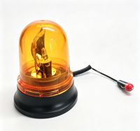 Magnetische LED-Rundumleuchte mit Rotationsfunktion 12V Stroboskop-Blitzlicht für LKW, Baufahrzeuge und Baumaschinen
