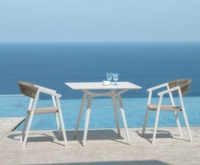 Ensemble table et chaise de salle à manger carrées modernes en aluminium chaises de table de bistro de patio ensembles de bar d'extérieur ensemble de chaises d'extérieur
