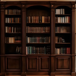 American Vintage Modern <strong>Solid</strong> <strong>Wood</strong> Floor-to-Ceiling Wall Mount <strong>Bookcase</strong> for Home Office &amp; Living Room - Product Image 2