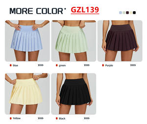 Jupe de tennis plissée taille haute GZL139 avec short intégré et poche latérale pour l'entraînement et le <span class=keywords><strong>golf</strong></span> pour femmes - Product Image 4