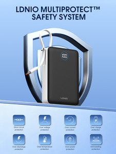 LDNIO PQ43 OEM/ODM Batería Externa Portátil, Cargador de 20000mAh, Carga Rápida de 65W, Cable USB-C Integrado, Pantalla LED - Product Image 5