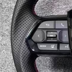 พวงมาลัยหนังคาร์บอนไฟเบอร์สำหรับรถยนต์ Toyota Hilux <span class=keywords><strong>Fortuner</strong></span> Land Cruiser 300GR Toyota Previa <span class=keywords><strong>ราคา</strong></span>ถูกจากโรงงานโดยตรง - Product Image 3