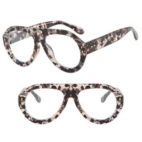 Monture de lunettes ovale DL anti-lumière bleue pour femme, avec clous décoratifs, grande taille