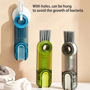 1PCS Cleaning <b>Brush</b> Three In One Cup <b>Brush</b> Water Cup Cleaning Artifact Thermos <b>Bottle</b> Gap U-shaped Cup Mouth Cup Iid <b>Brush</b> - Product Image 2