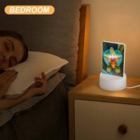 Lampe de nuit créative en acrylique avec impression 3D UV, lumière chaude, lampe de table LED pour la maison, idéal comme cadeau