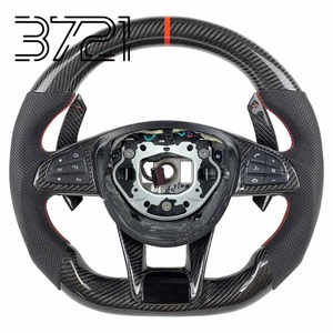Levas de cambio de fibra de carbono estilo racing para Mercedes Benz W205 W212 W222 A45 E400 E300 C63 C43 C S E A-class - Product Image 1