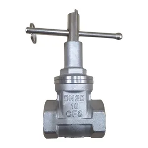 Stainless steel hard seal triangle lock wire port gate valve JZ15X internal thread 304 mechanical lock gate valve