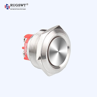 Bouton-poussoir momentané de 25 mm, étanche IP65, bouton-poussoir rond pour panneau de commande de machine, circuit DIY