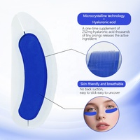 Patchs Oculaires Hydratants Anti-rides et Raffermissants à l'Acide Hyaluronique Bleu à Base de Plantes, Dissolvant les Microneedles, Marque Privée OEM