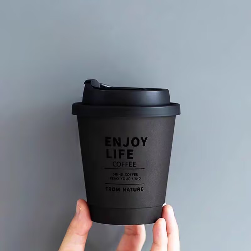Custom Sizes 8oz/12oz/16oz Double-Wall Disposable Paper Coffee Cups With Lids
