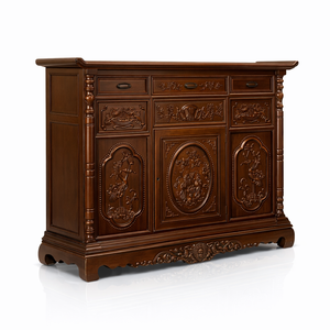 Armoire de prière en bois Singdora à un niveau - Mai Truc One-Tier, armoire de prière en bois sculptée à la main - Product Image 1