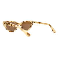 Haute qualité Vintage rétro mode oeil de chat lunettes de soleil bleu noir Mazuchelli acétate cadres italie marque épais acétate lunettes de soleil
