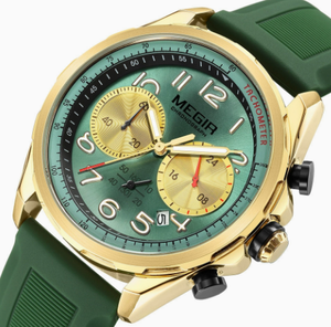 Reloj de Lujo Gohuos 9812 para Hombre, Reloj de Pulsera de Cuarzo con Correa de Nailon, Resistente al Agua, Manecillas Luminosas, Cronógrafo, Fecha - Product Image 1