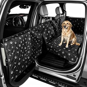 Housse de siège auto pour chien avec extension de banquette arrière, fond rigide, type hamac, lit pour chien - Product Image 1