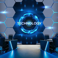 Fondo de Pantalla 3D Estereoscópico Futurista para Transmisión Electrónica en Vivo, para Cibercafés y Salas de E-sports