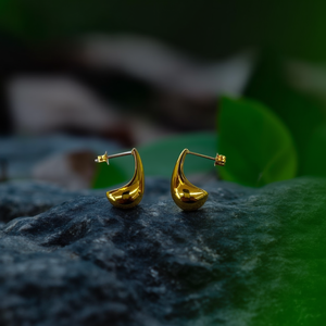 Stud <b>Earrings</b> 316L Stainless Steel PVD Gold Plating Sustainable Resistant Fashion Jewelry - Product Image 3