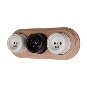 Keruida <span class=keywords><strong>porcelana</strong></span> blanca retro UE enchufe de pared estándar <span class=keywords><strong>vintage</strong></span> cerámica UE <span class=keywords><strong>enchufes</strong></span> 250V 16A - Product Image 6