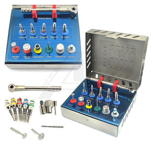 Kit de chirurgie orale pour implants, comprenant 12 instruments : Écarteurs osseux pour sinus lift et trepans, disques de scie, en acier inoxydable allemand de qualité médicale 2026 - Product Image 1