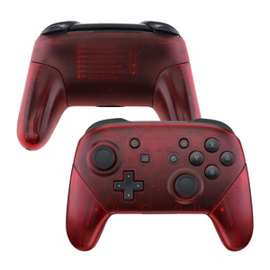 EXtremeRate Clear Red Faceplate Backplate Handles DIY Replacement Full Housing Shell Cover for <b>Switch</b> Pro Controller - Product Image 2