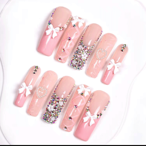 <span class=keywords><strong>Uñas</strong></span> Postizas de Lujo de Diseñador, las Más Vendidas, Hechas a Mano, Acrílicas, con Pedrería, <span class=keywords><strong>Marca</strong></span> Bling, <span class=keywords><strong>Uñas</strong></span> Artificiales con Diamantes de Imitación - Product Image 6