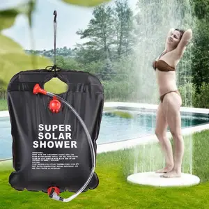 Spot wholesale 20L Portable camping shower 5 gallons Heating Pipe Bag Solar Water Heater Outdoor Other Camping gear