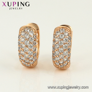 98816 <span class=keywords><strong>Xuping</strong></span> Aros Pendientes Joyería Estilo Español Diseño de Lujo en <span class=keywords><strong>Oro</strong></span> Aretes <span class=keywords><strong>Oro</strong></span> Mujer Circonitas Pendientes Huggie - Product Image 5