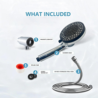 Pomme de douche magnétique moderne écologique à haute pression, ensemble de douche 3 pièces avec tuyau de douche et support de douche