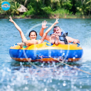 Promotion : Jouets aquatiques gonflables flottants pour 4 à 10 personnes, tube de ski nautique, bateau gonflable, donut aquatique - Product Image 1