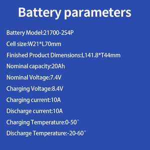 BLUSENERGY 21700 7.4V 20000mAh Paquete de Baterías de Iones de Litio 2S4P con Conector XT60 y BMS Integrado - Product Image 5