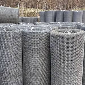 8 10 Mesh 5mm Wire Diameter Hole 2x12 MM 316 316L Crimped Stainless Steel Woven Wire Mesh For Architecture