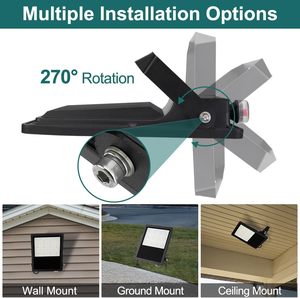 Projecteur LED COB DIon Garden 200W/150W/100W/50W avec cellule photoélectrique crépuscule-aurora 22000lm 5000K 100-277V IP66 ETL Montage sur trunnion CRI 80 - Product Image 4