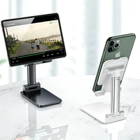 Support de téléphone pliable et flexible pas cher, support de téléphone portable robuste en ABS, support de tablette portable pour bureau, table, lit, hauteur réglable