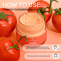 Marque privée logo personnalisé soins du visage blanchissant bio doux nourrissant tomate baume nettoyant démaquillant