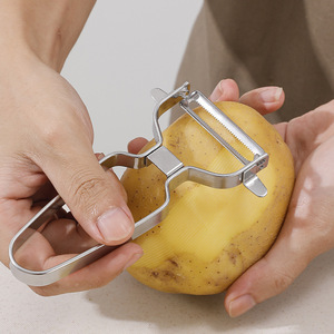 Éplucheur de légumes en acier inoxydable écologique, sûr et facile à utiliser, manuel, pour éplucher les fruits, les carottes, les pommes de terre, les concombres - Product Image 3