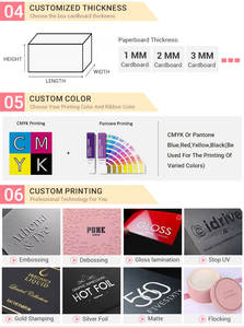 Caja de Embalaje de Chocolate Colorida con Logotipo Personalizado Laminado en Relieve, Patrón de Lujo, para Dulces Gourmet, Bodas y Eventos - Product Image 6