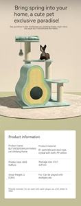 Avocado Katzen-Klettergerüst - Großes Katzenbett Integrierte Einheit - Platzsparend für Wohnungskatzen - Turm zum Klettern - Product Image 2