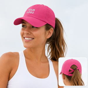 Casquette de baseball personnalisée SHINY pour l'été, séchage rapide, avec queue de cheval, dos croisé et protection solaire UPF, chapeau de sport - Product Image 2