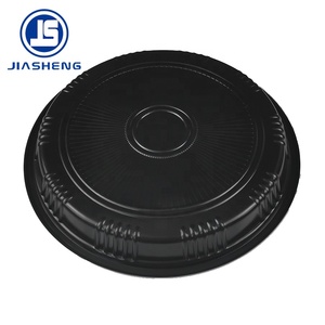 Plateau à sushi rond en <span class=keywords><strong>plastique</strong></span> à emporter personnalisé avec couvercle pour servir et transporter des assiettes et des bols en <span class=keywords><strong>plastique</strong></span> pour sushis - Product Image 4