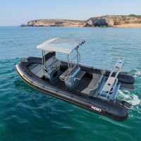 Prix d'usine, bateau pneumatique RIB 580 à double coque en aluminium de 19 pieds, PVC/Hypalon/Orca, à vendre