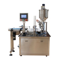 Machine de cachetage de remplissage de tasse de cône rotatoire de yaourt de crème glacée automatique personnalisée à haute efficacité