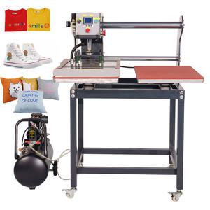 Presse à chaud automatique grand format double station 40x60cm pour t-shirts et casquettes, fonctionne avec un compresseur d'air - Product Image 1