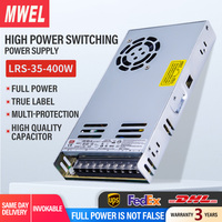 Alimentation à découpage ultra-mince série MWEL LRS 12V, entrée CA 85-264V, 35W-350W pour éclairage LED, contrôle industriel, vidéosurveillance