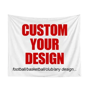 Soft Custom Printed Tapestry Blanket Flannel Fleece Blanket American Football Team Throw Blankets For Wall Decor